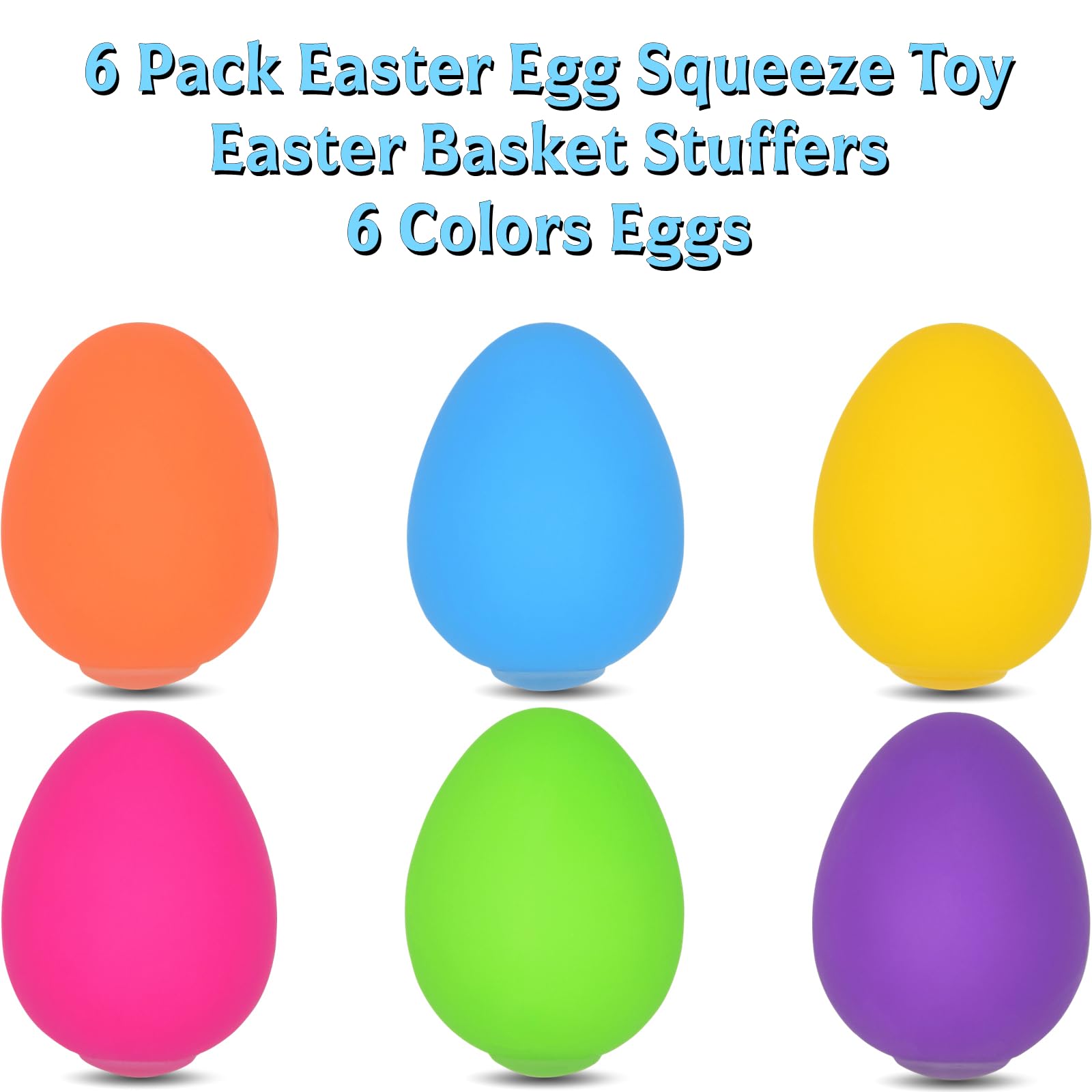 Howzcci Easter egg stress ball blue, a colorful fidget for active learning