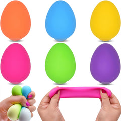 Howzcci Easter egg stress ball red, kids' tactile toy for play and focus