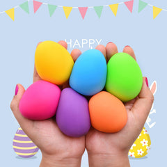 Howzcci Easter egg stress ball yellow, sensory squeeze toy for exploration