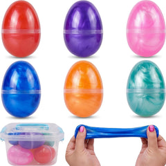 Howzcci Easter eggs slime set with colorful shells for Easter hunts.