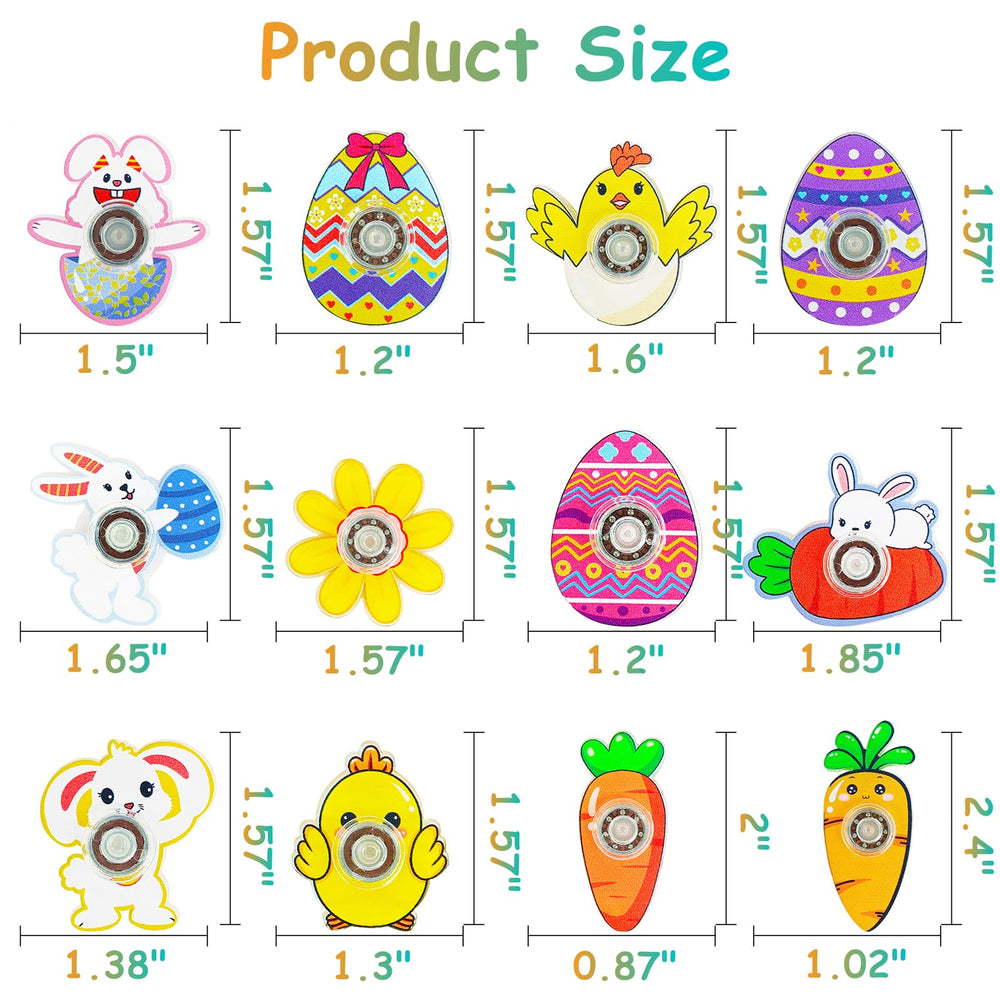 Howzcci Easter fidget spinner design 5 compact and portable for class or home.