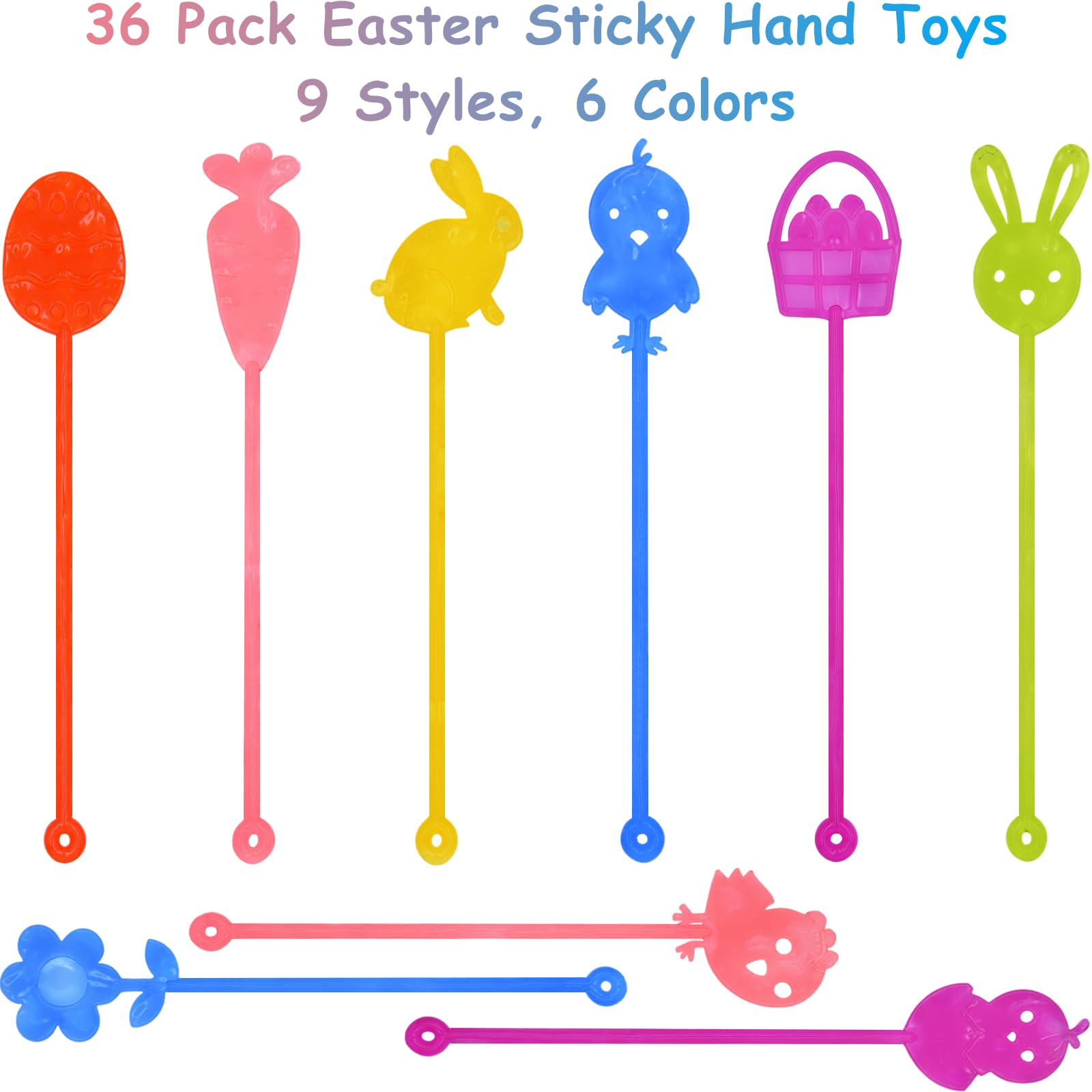 Howzcci sticky hands feature bunny-chick shapes for sensory exploration
