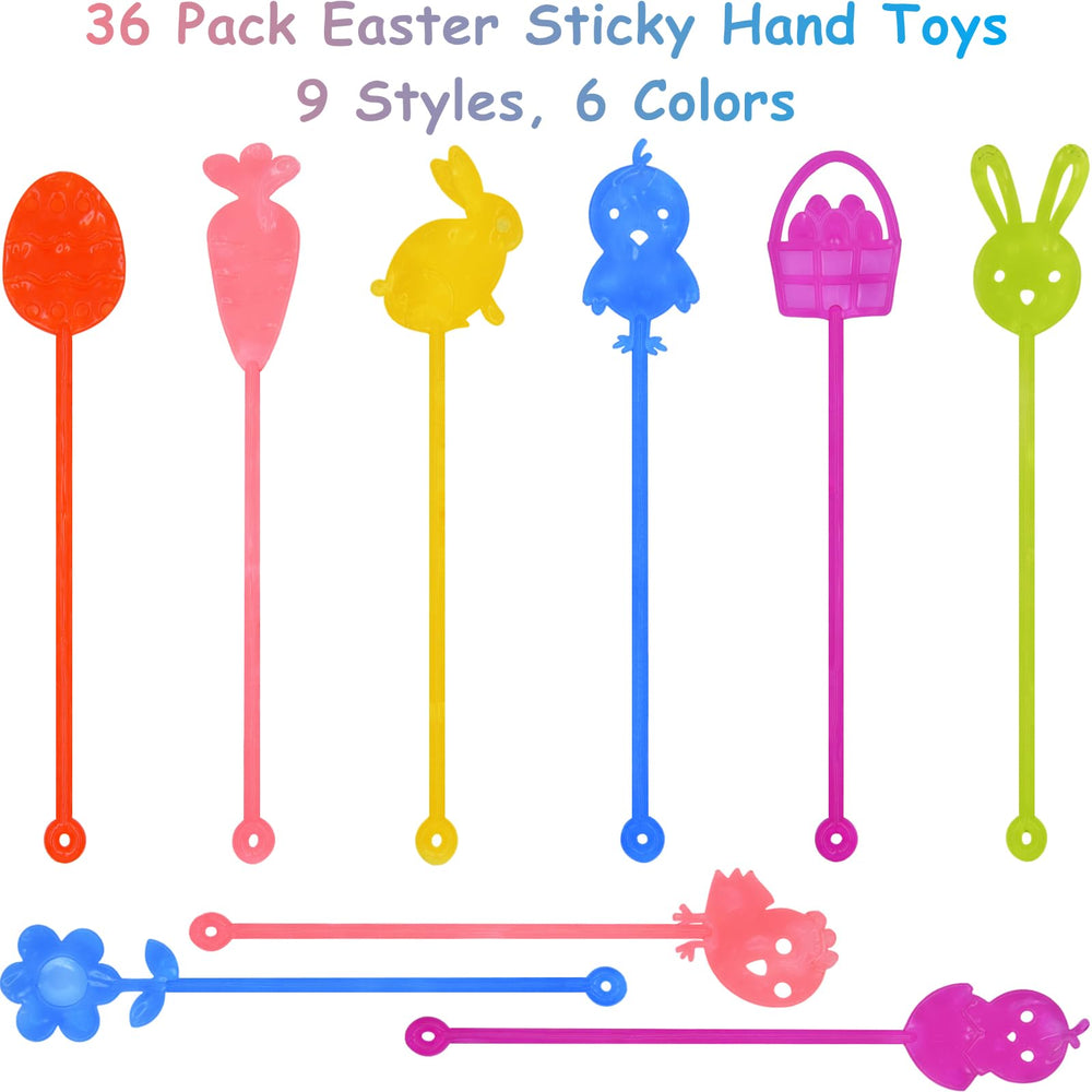 Howzcci sticky hands feature bunny-chick shapes for sensory exploration