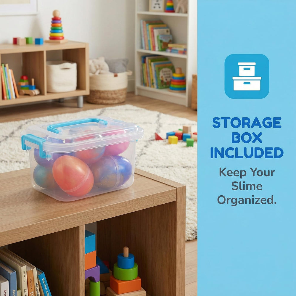 Howzcci slime eggs encourage tactile play with squeezing, twisting, and stretching.