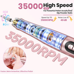 Hoxida nail drill with ergonomic grip for comfortable handling