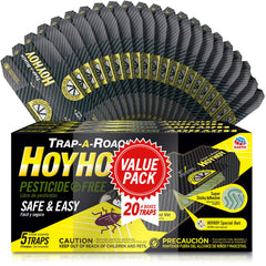 HOY HOY Trap A Roach packaging front displaying 20 traps for home pest control