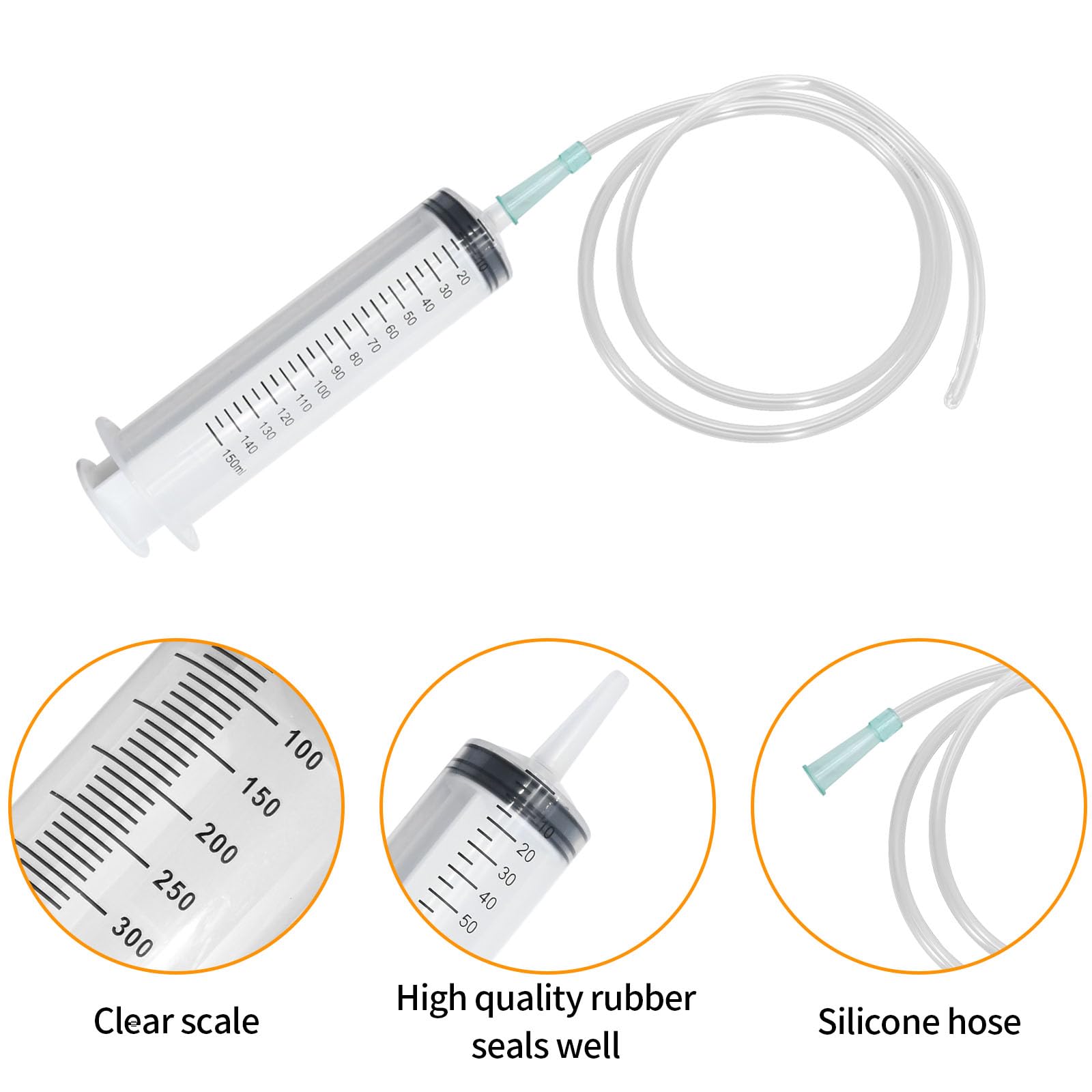 Hoypeyfiy syringe with adapter securely connects to tubing during use