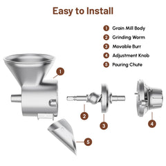 Cooling breaks between batches protect the HOZODO grain mill.
