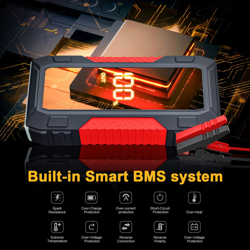 HPBS H50 built-in LED flashlight activated for emergencies.