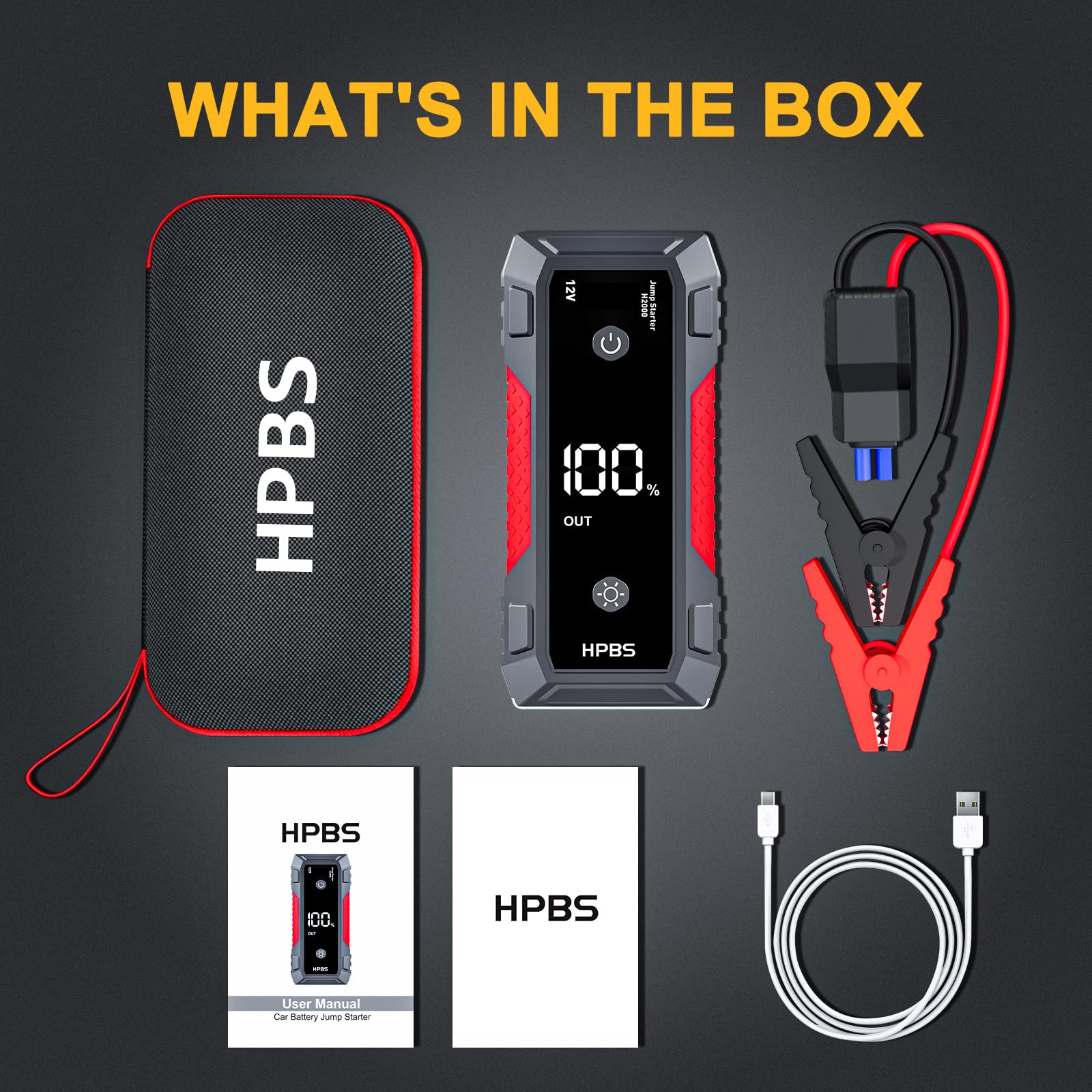 HPBS H50 protective case and carry handle for storage.