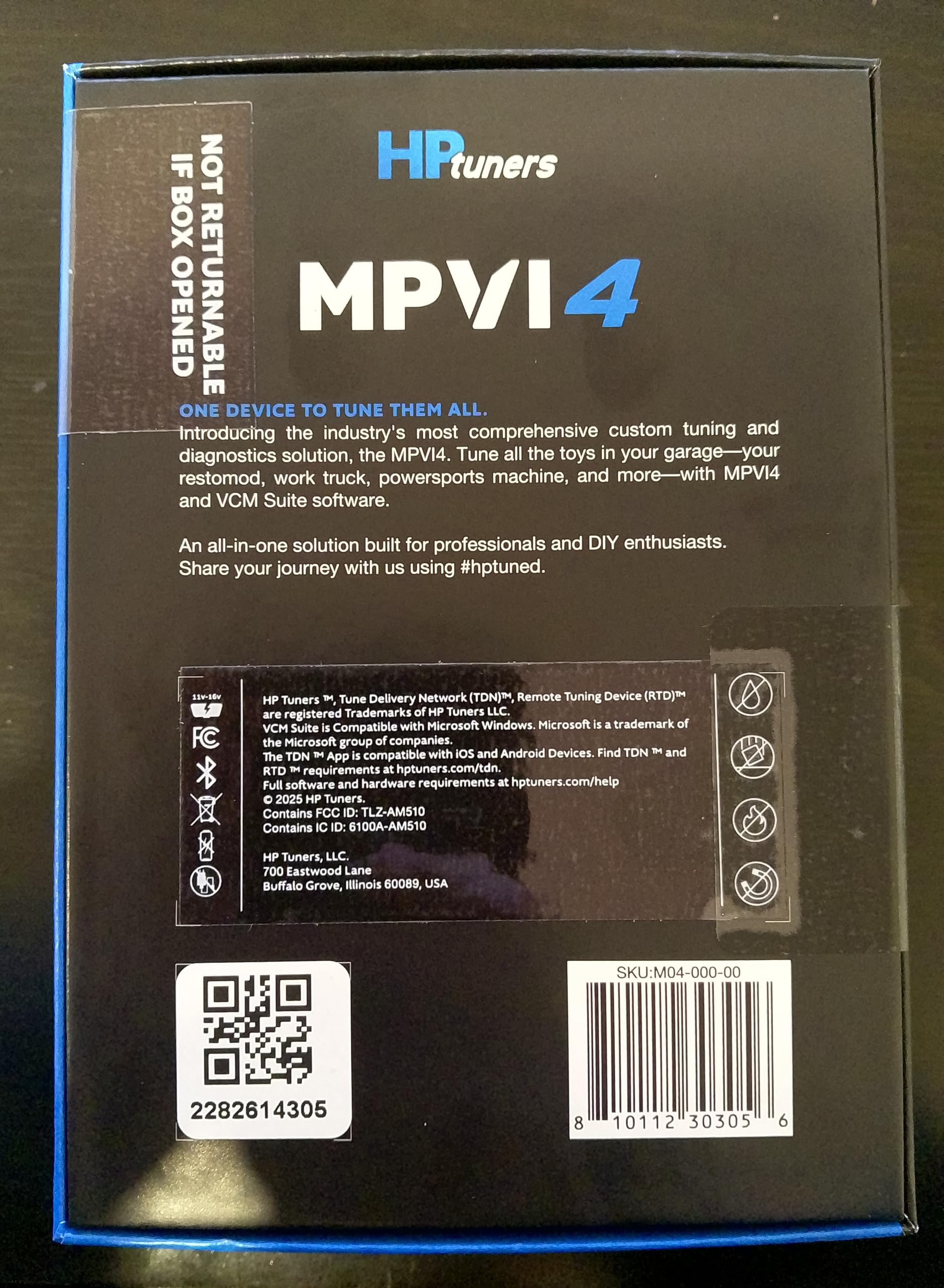 OBDII fitment area on HPT MPVI4 ensures a stable connection