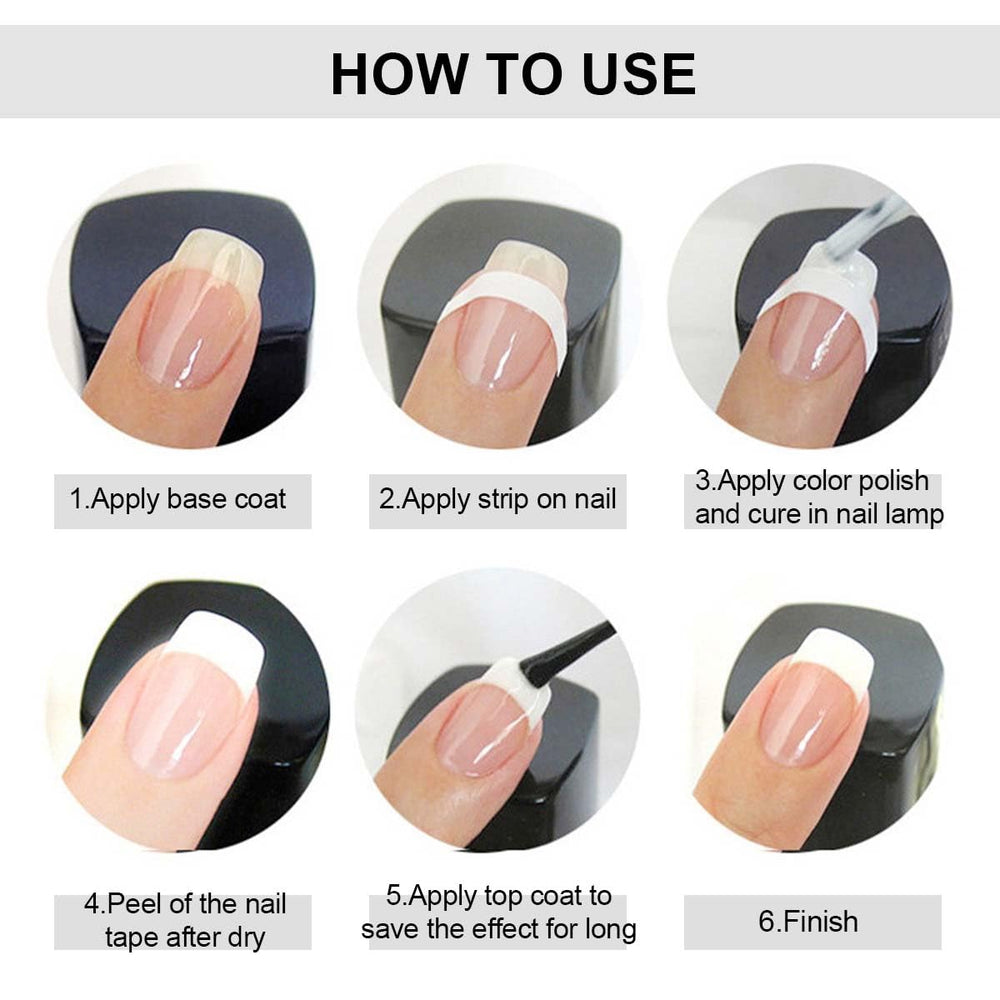 HPYFOI strips applied on natural or acrylic nails for seamless use