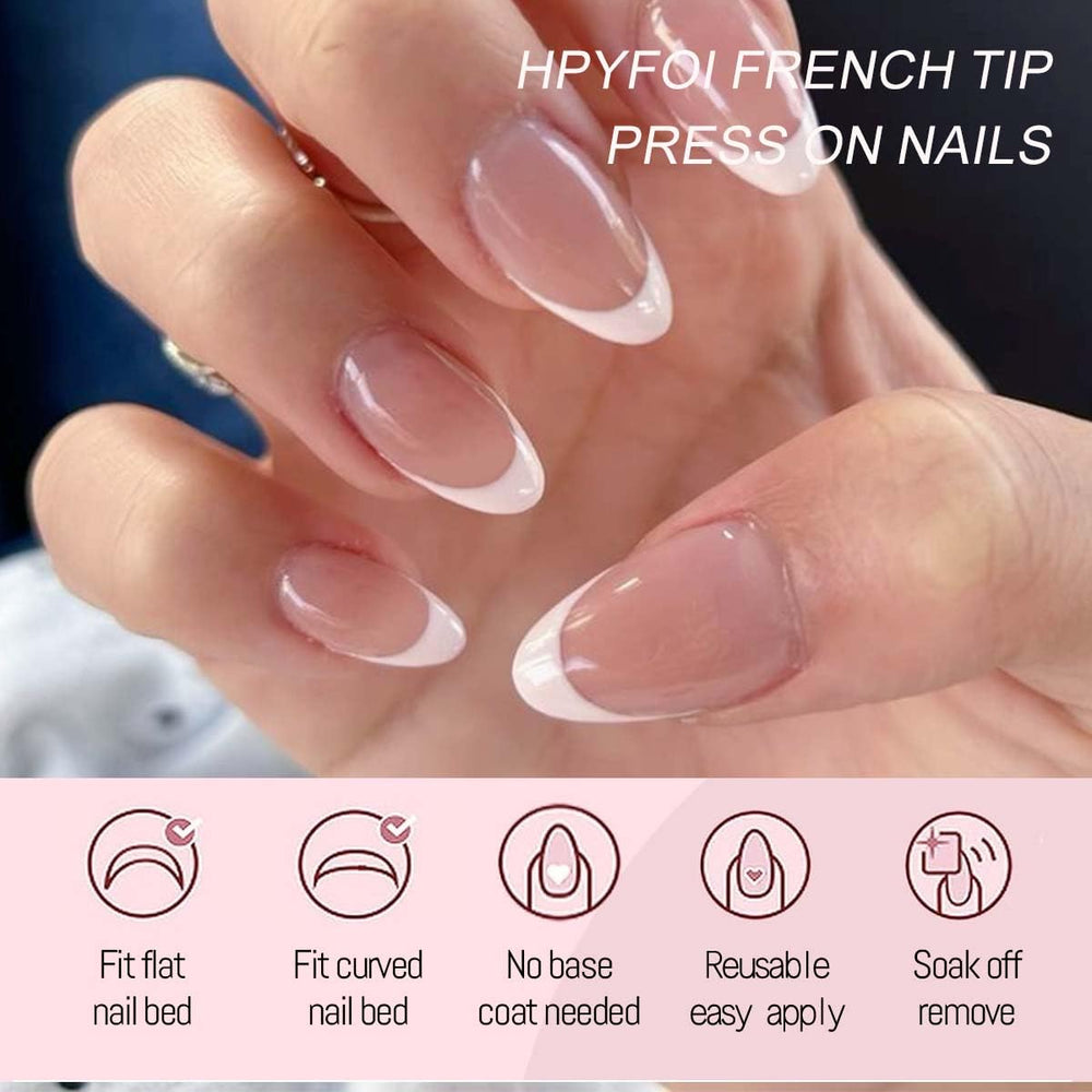 HPYFOI nail kit with adhesive tabs and files for easy prep
