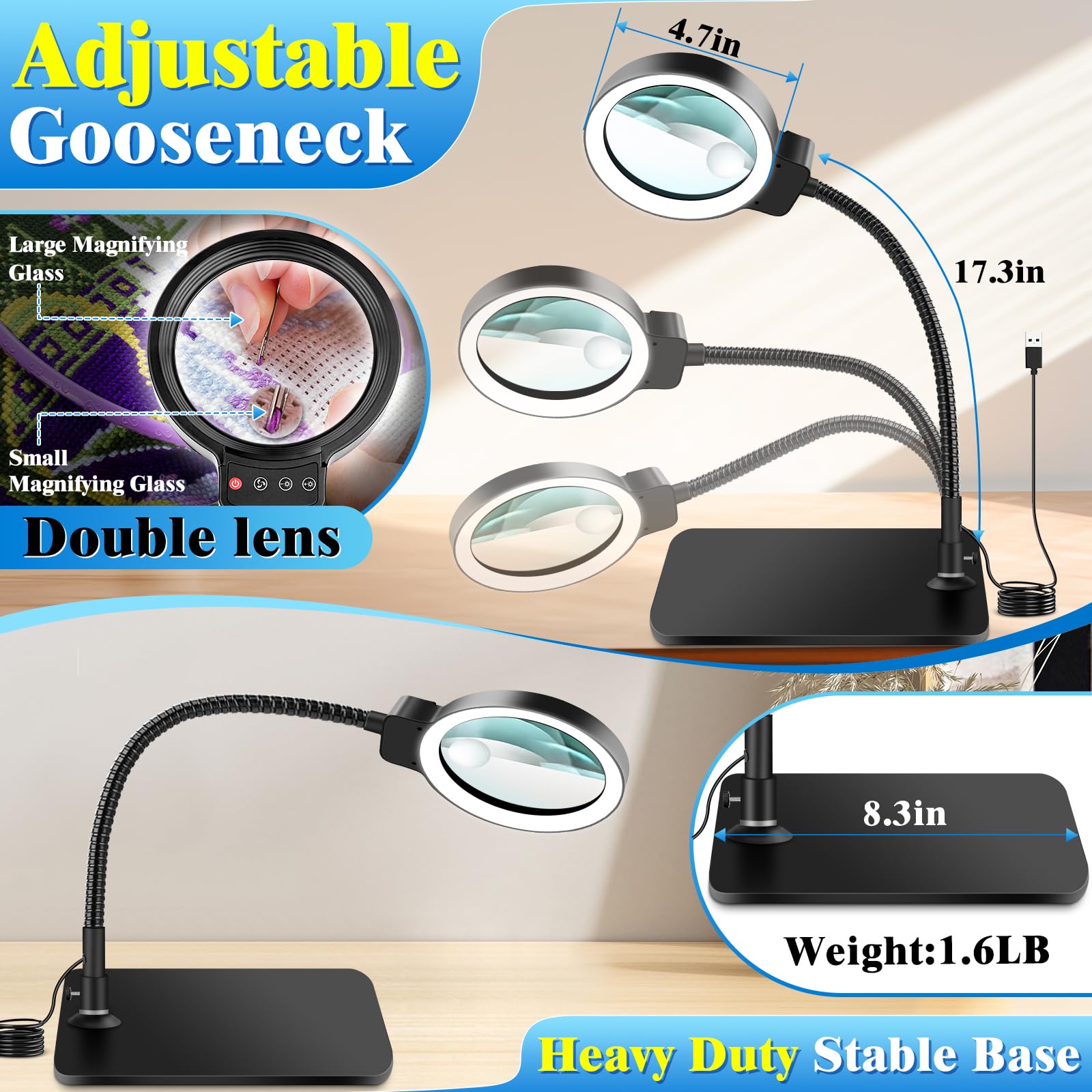 HQGZQL suitable for crafts and hobby use like painting and jewelry work.