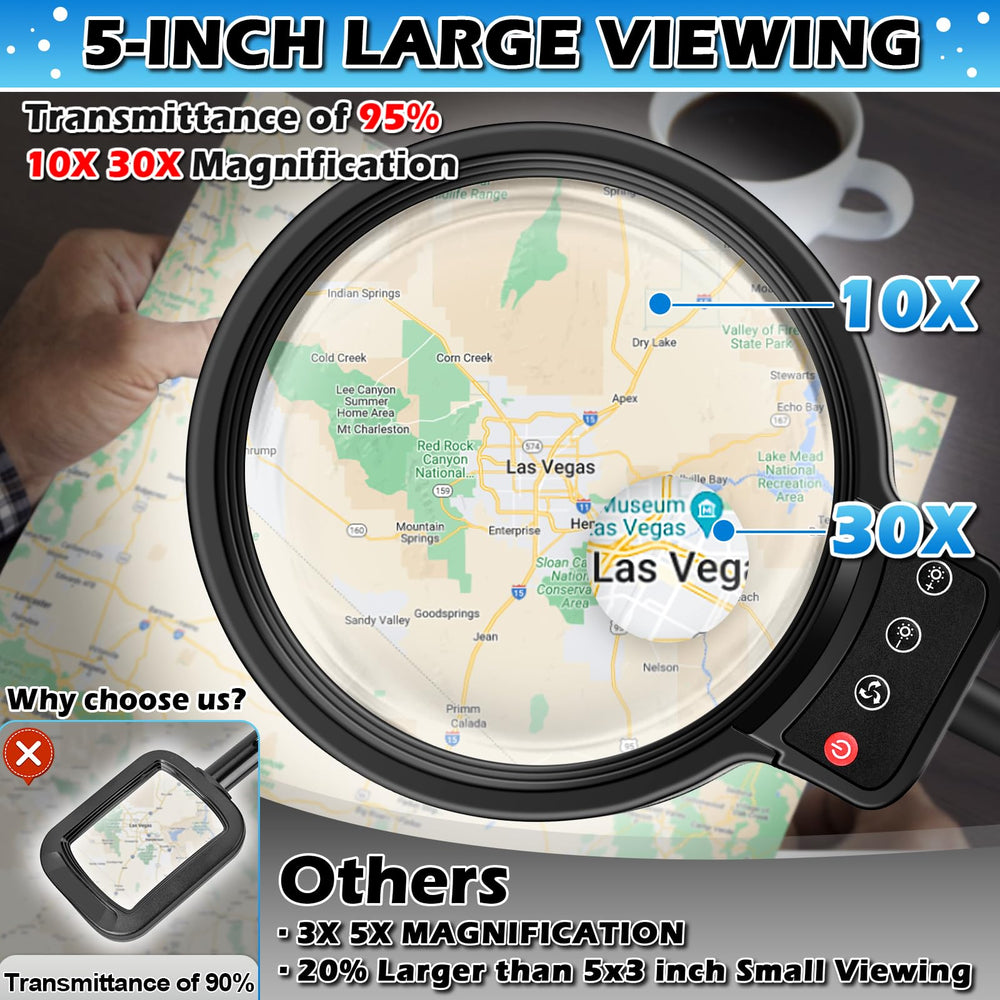 HQGZQL floor magnifier base provides stability during crafts and sewing tasks