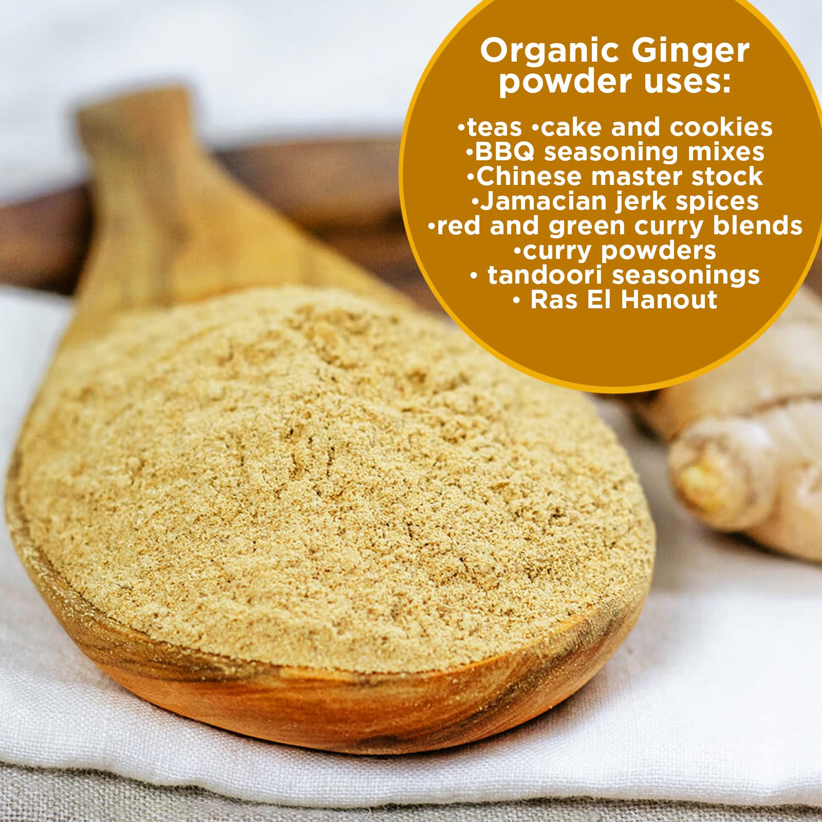 HQOExpress ground ginger powder ready to boost smoothies and tea