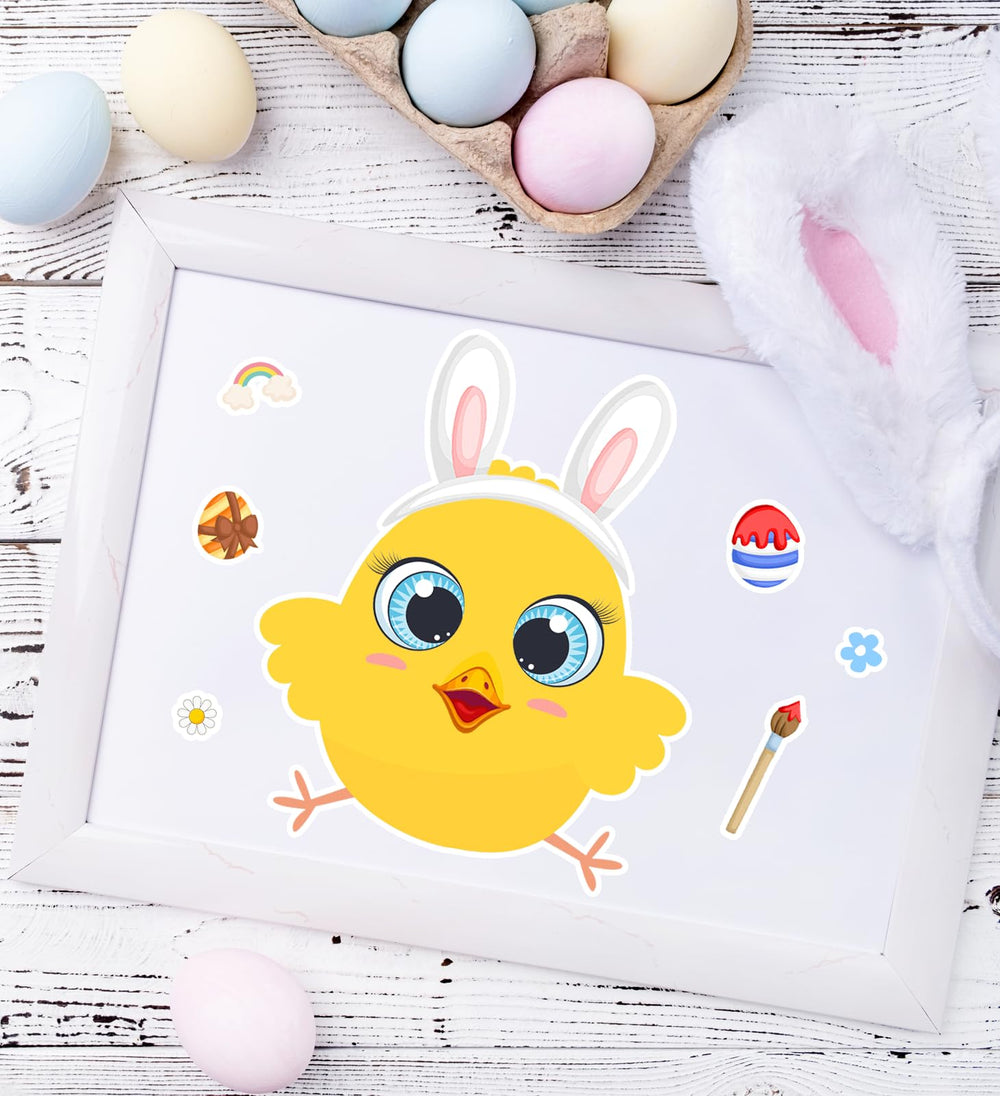 HSHFAMIIY Easter stickers egg designs for creative projects.