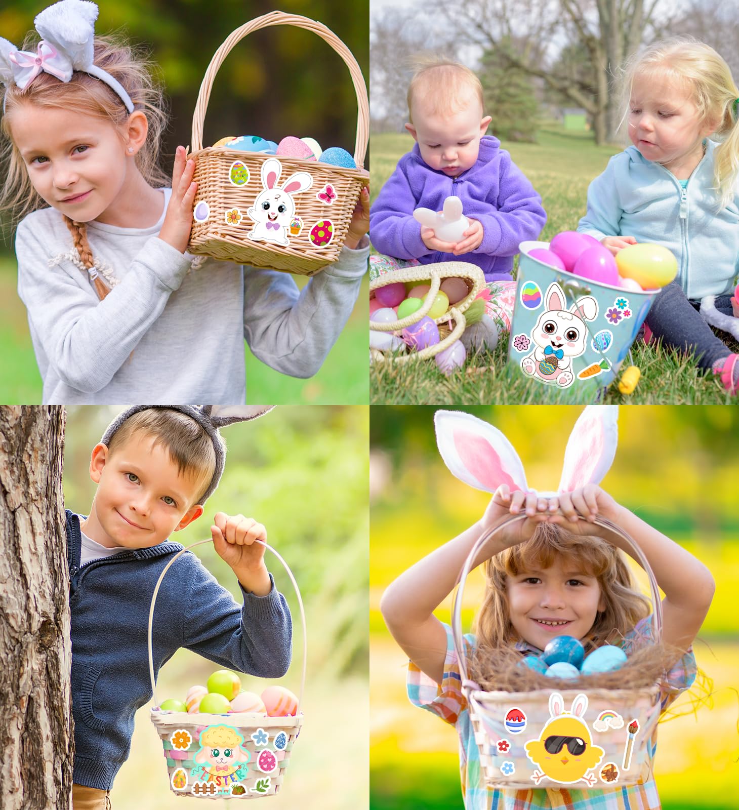 HSHFAMIIY Easter stickers lamb designs add cute accents.