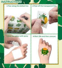 HSHFAMIIY St Patrick's leprechaun tattoo adds playful charm for all ages.