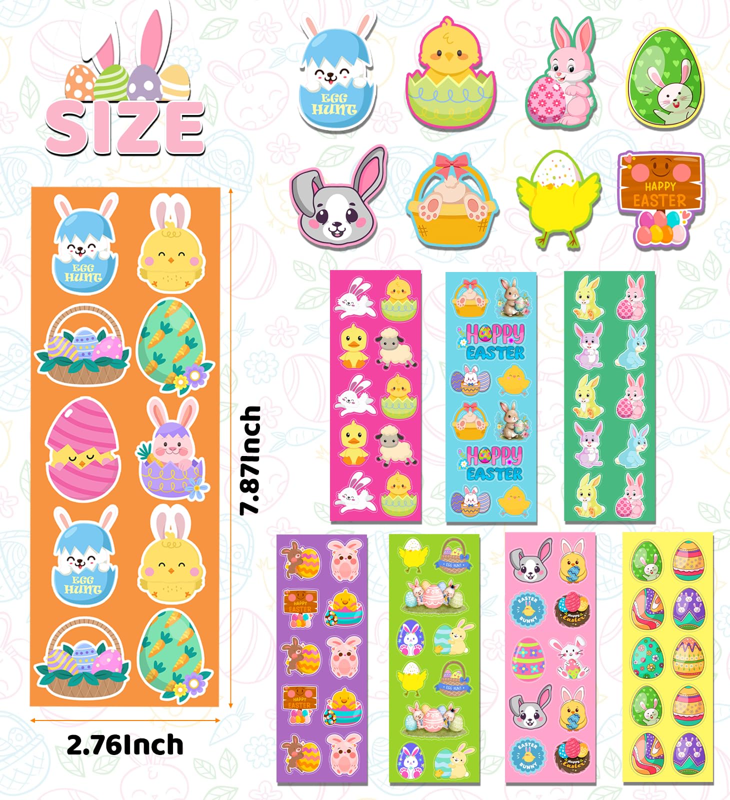 HSHFAMIIY DIY Easter card decoration with festive sticker designs