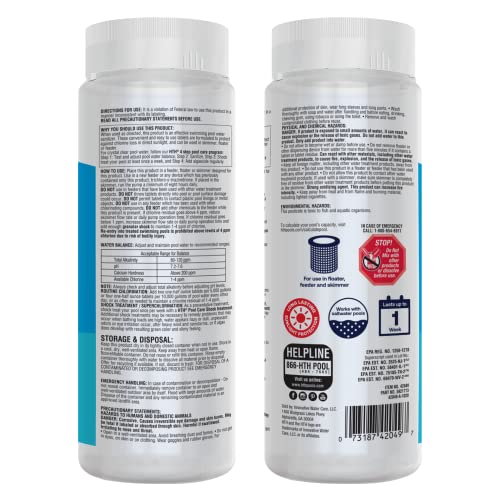 HTH tabs dissolving in water provide steady sanitization.