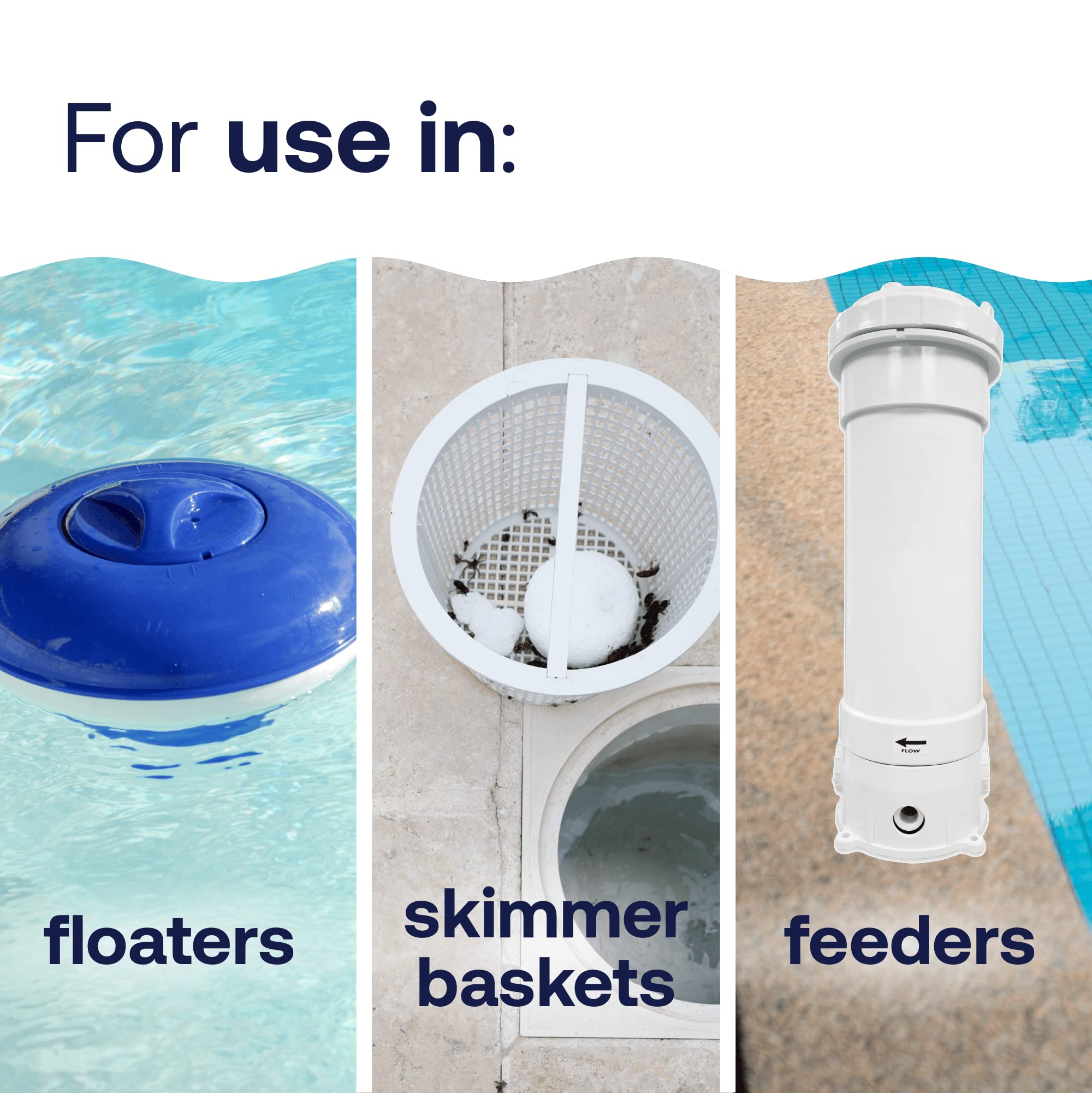 HTH water-clear pool demonstrates crystal swimming water quality.