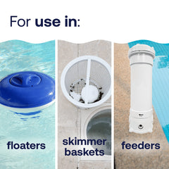 HTH water-clear pool demonstrates crystal swimming water quality.