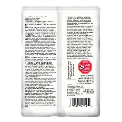 HTH 42051 chlorine tabs advanced in feeder demonstrates simple dosing for clear water