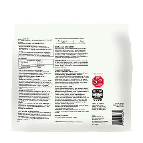 HTH 52030B six-pack shock treatment package boosts pool cleanliness.