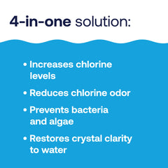 HTH treatment yields crystal-clear water sparkle after application.