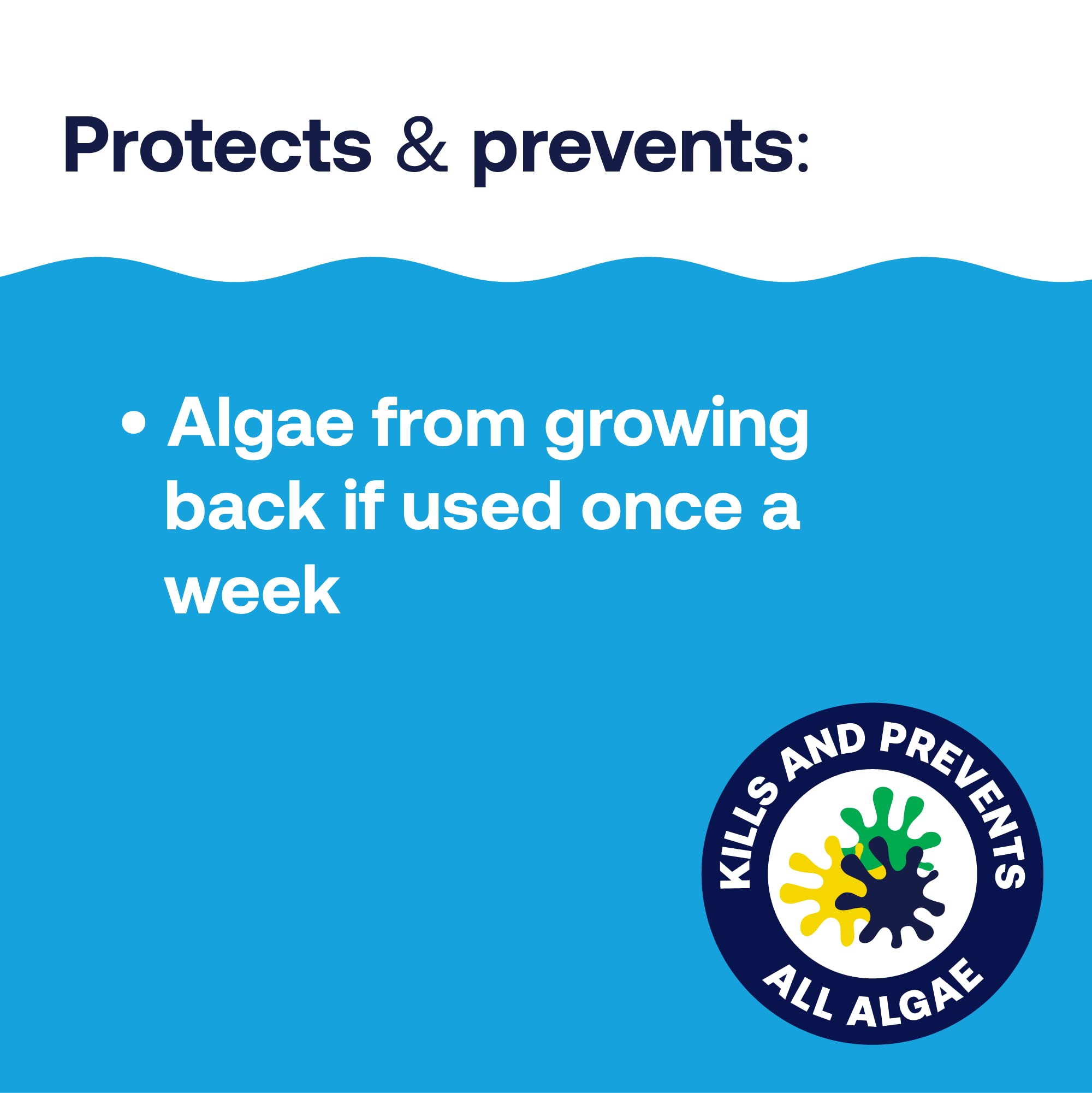 HTH Algae Guard Advanced removes black algae effectively.