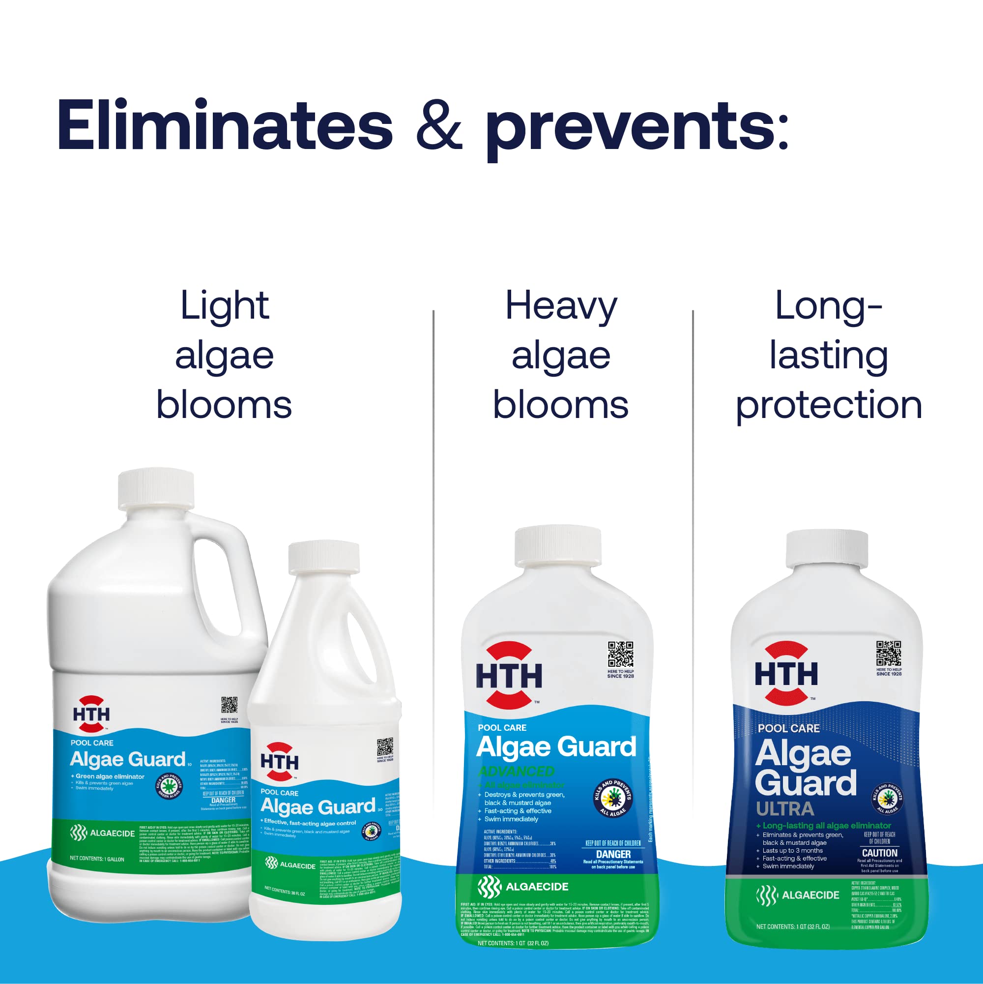 HTH Algae Guard Advanced combats mustard algae for clarity.
