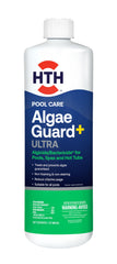 HTH Algae Guard Ultra 32oz bottle ready for immediate pool treatment