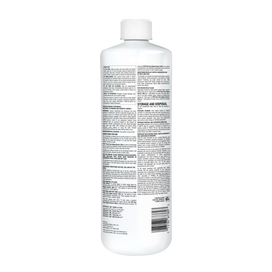 HTH Algae Guard Ultra kills green algae quickly for clearer water