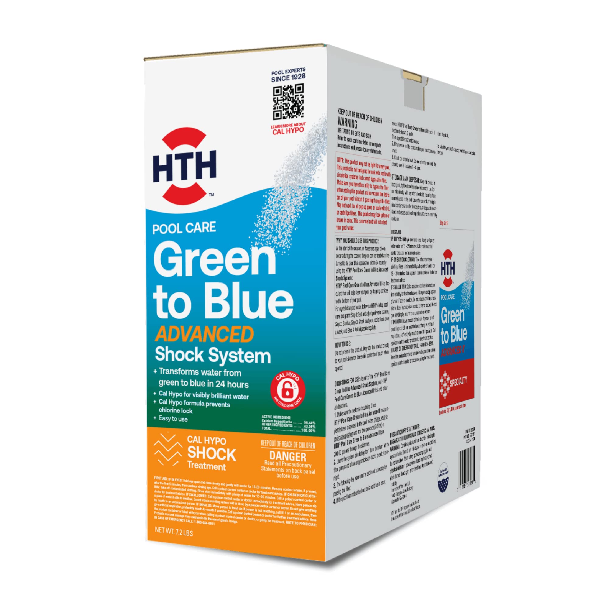 HTH Pack I algae-shock delivering strong algae control for clearer water