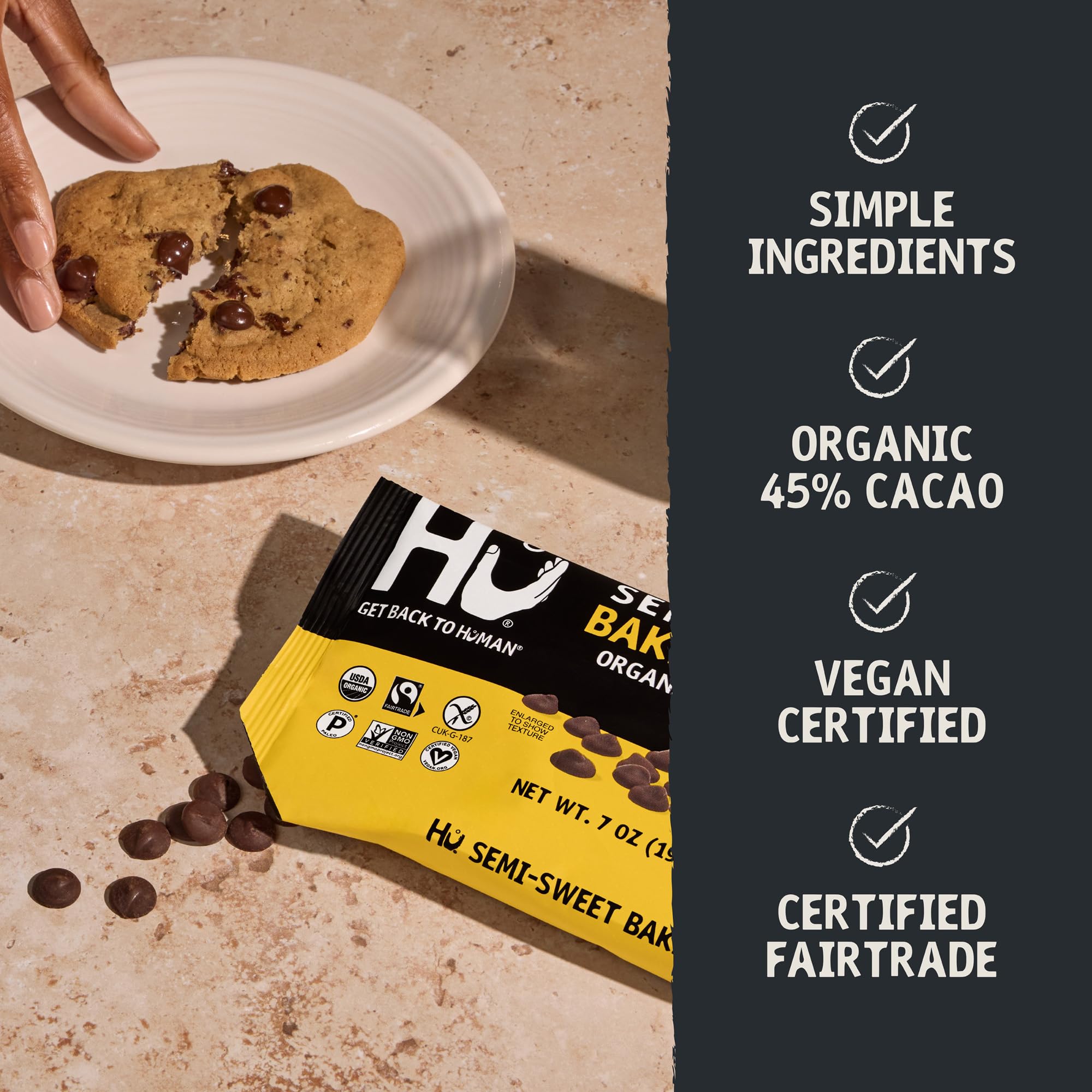 Hu organic fairtrade ingredients ready for wholesome baking flavor