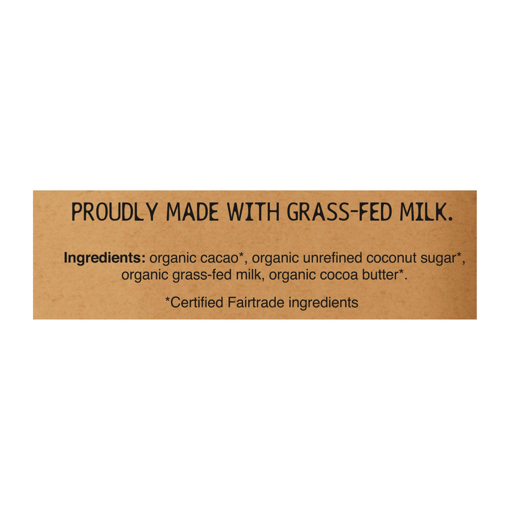 Hu Simple Milk Chocolate Bar fairtrade logo signaling ethical sourcing