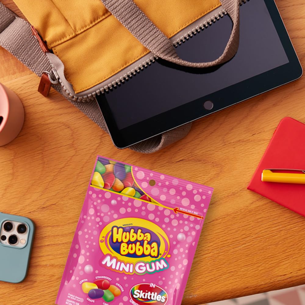 Hubba Bubba Minis SKITTLES gum gift bag for celebrations