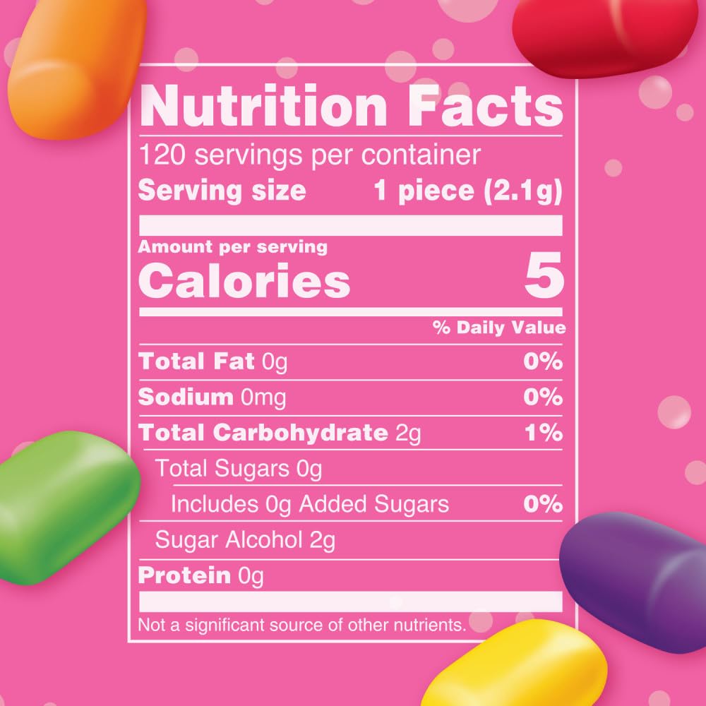 Hubba Bubba Minis SKITTLES gum packaging close-up highlighting sharing