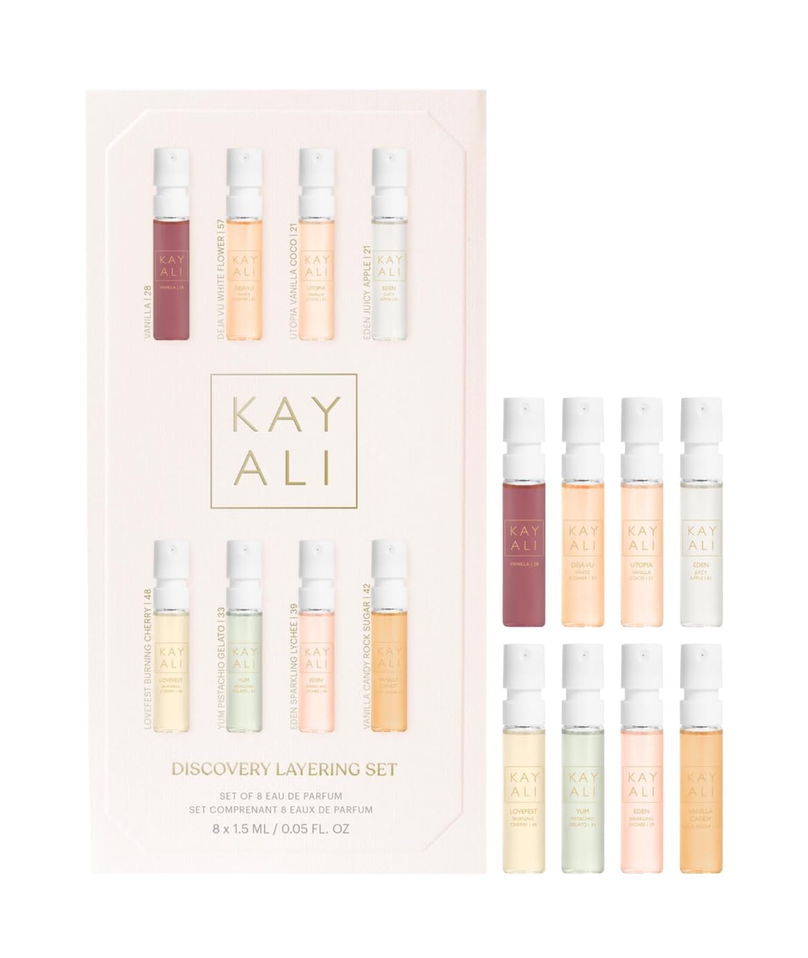 Huda KAYALI Discovery Layering Set samplers for on-the-go scent layering