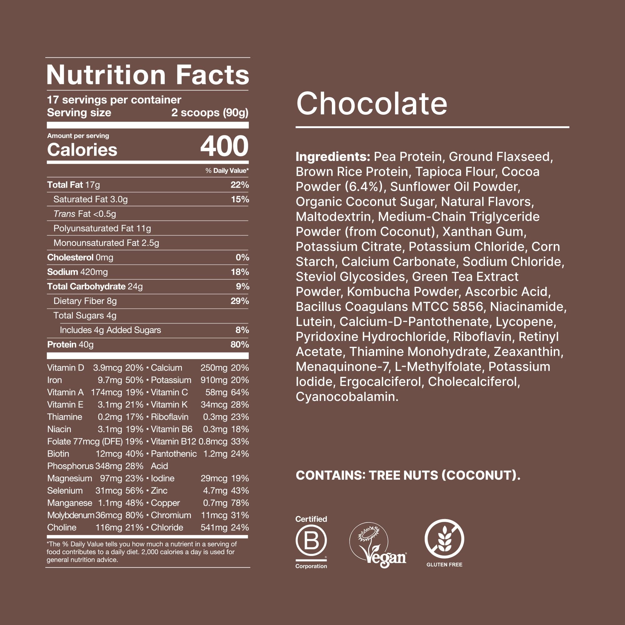 Huel Black Edition Chocolate scoop pouring powder for quick mix