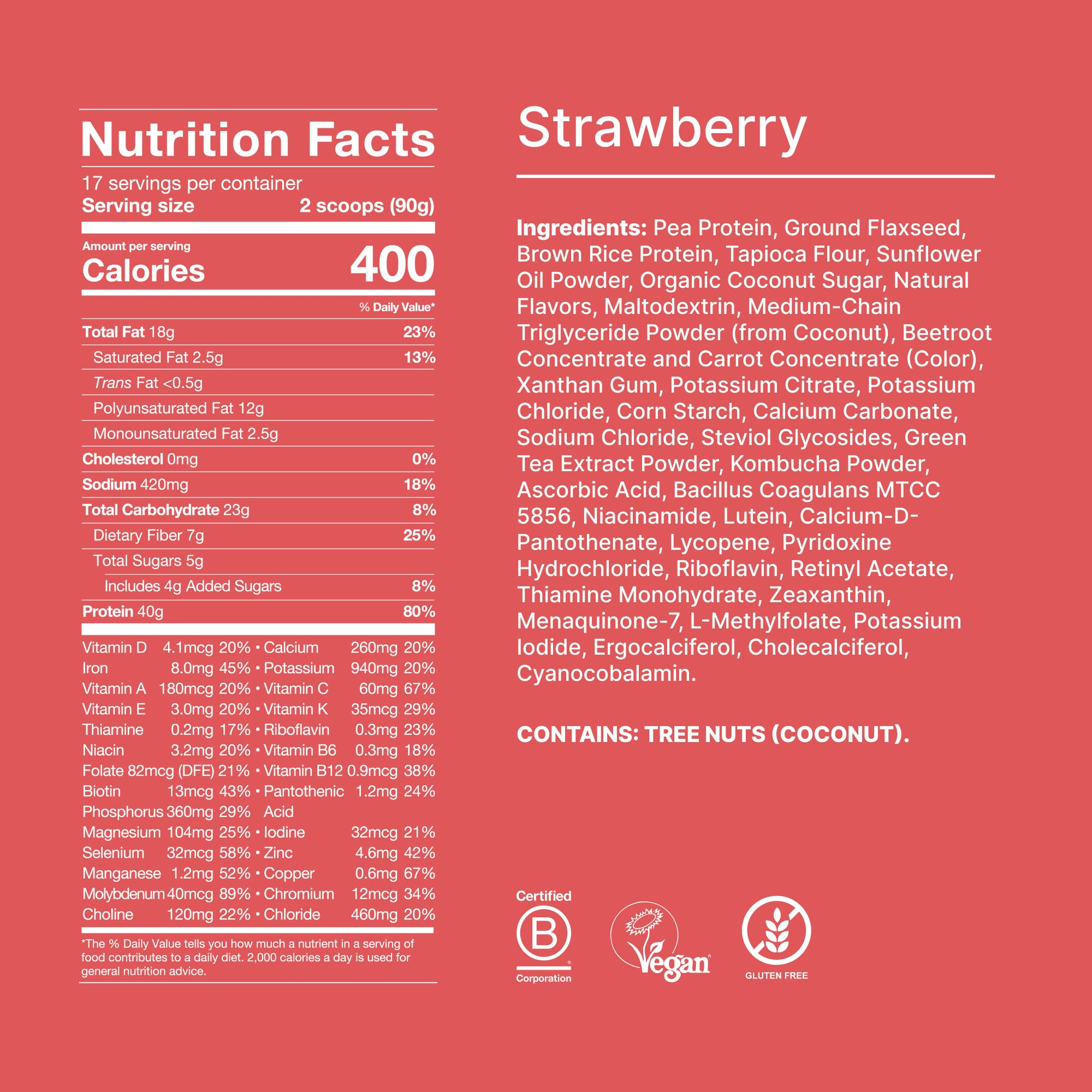 Huel Black Edition Strawberry smoothie bowl topped with fruit for a nourishing breakfast