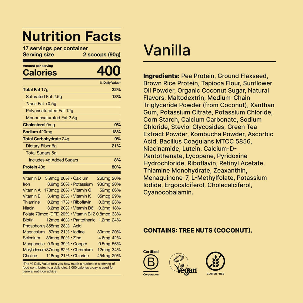 Huel Black Edition Vanilla post-workout shake in a shaker bottle