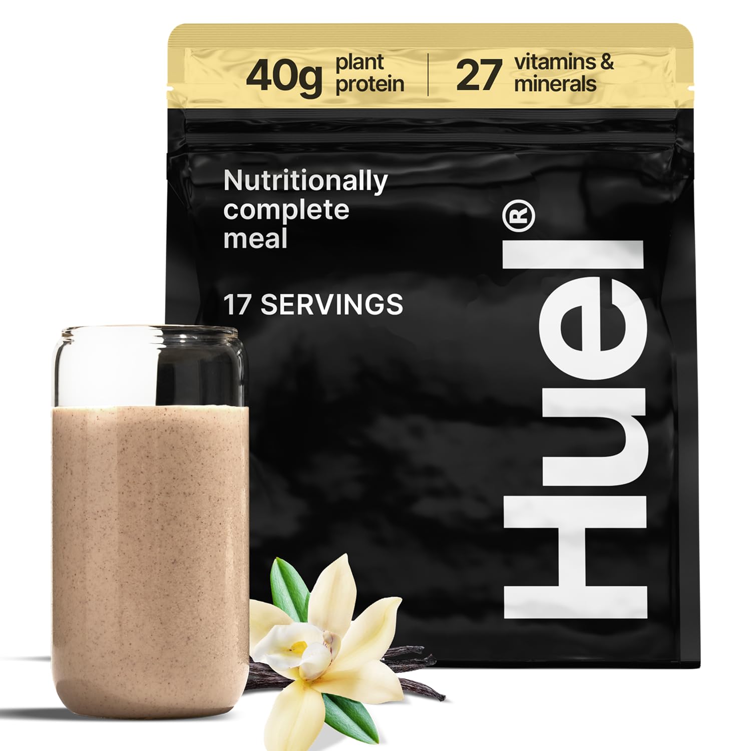 Huel Black Edition Vanilla smoothie with fruit for versatile meal options