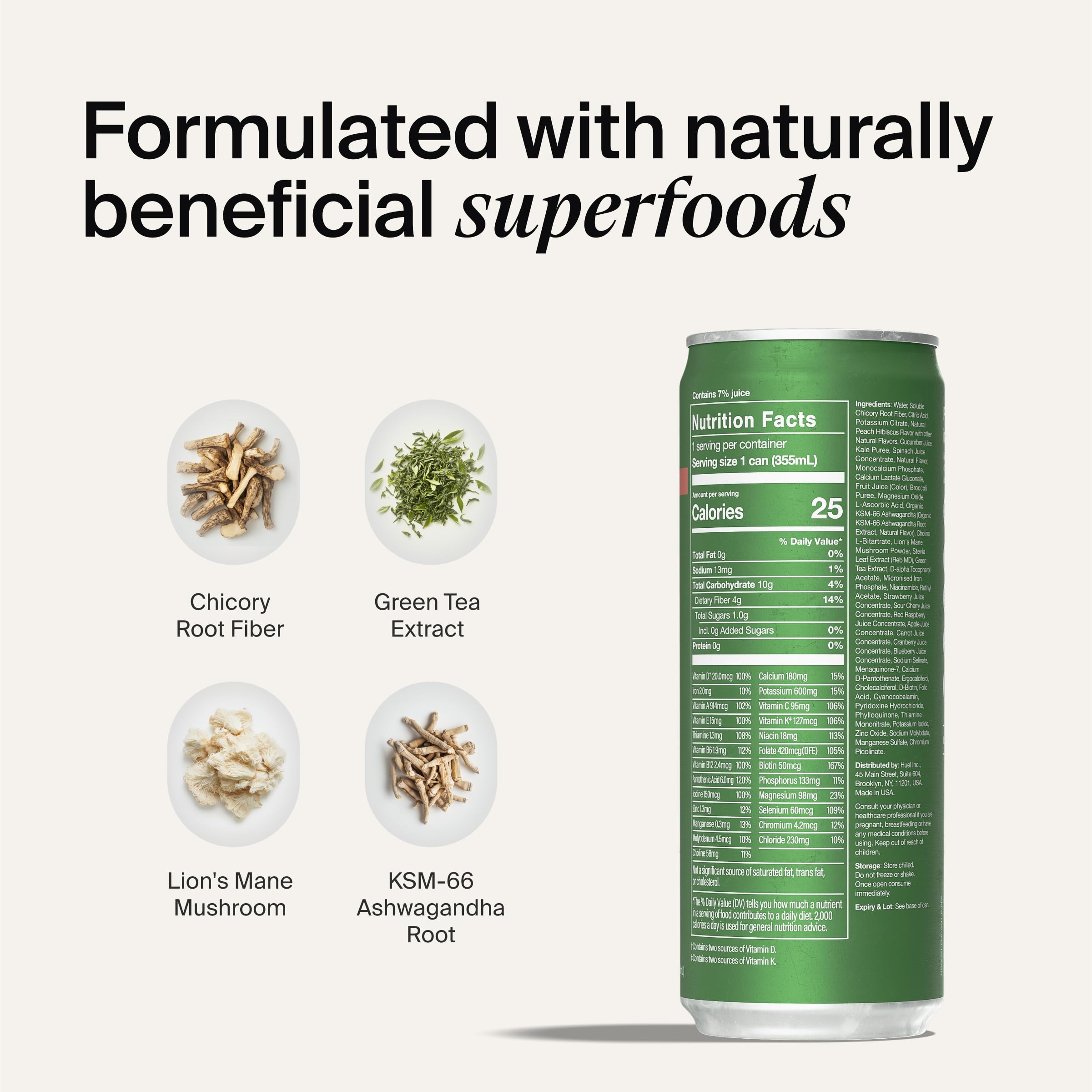 Huel Daily Greens probiotic visuals indicating gut-friendly support