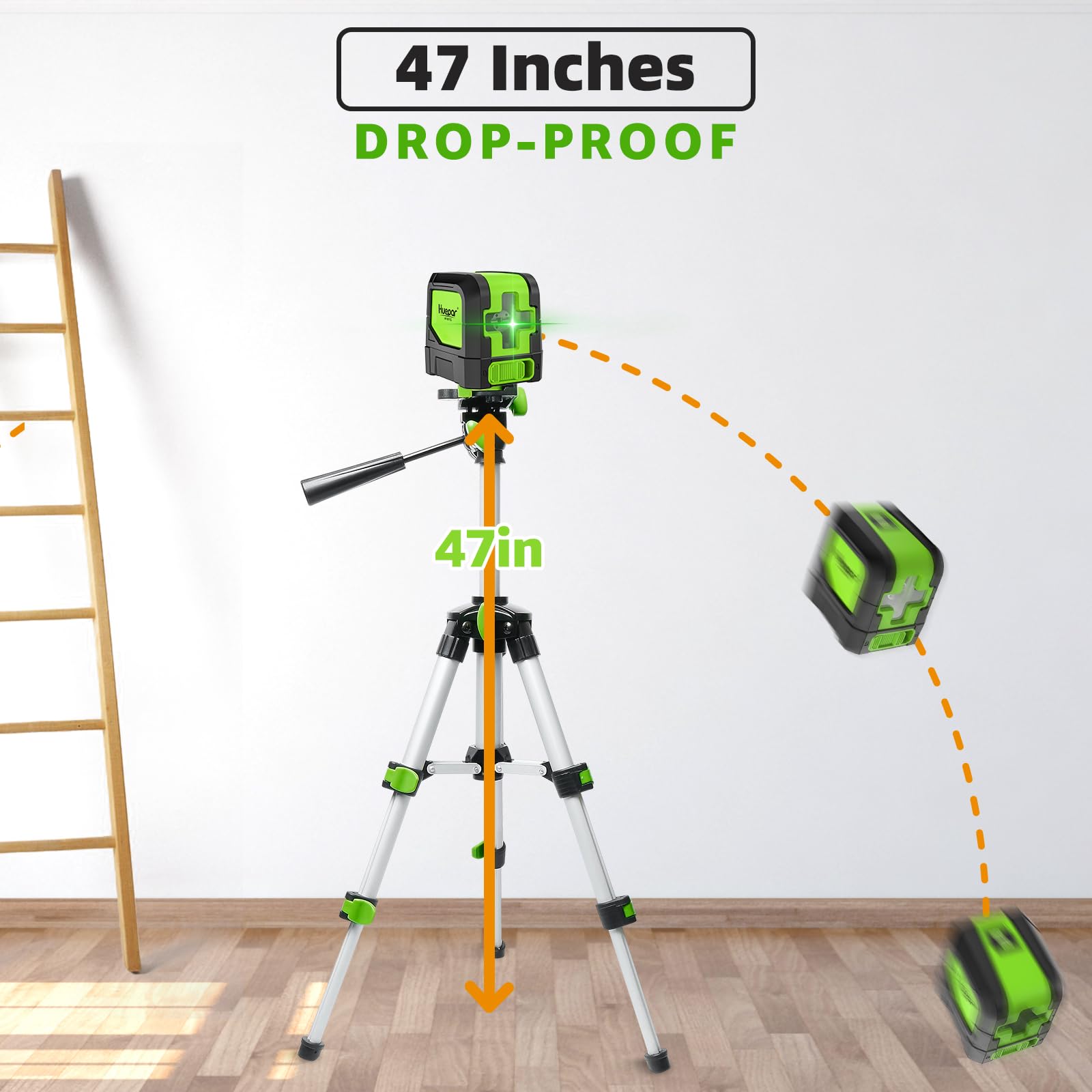 Huepar M-9011G compact rugged design travels easily between jobs