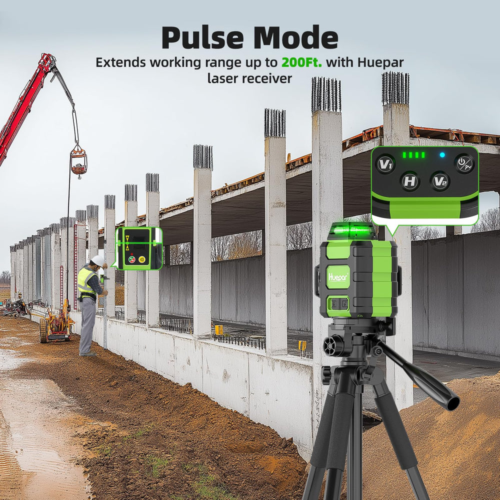 Huepar laser level magnetic bracket attaches securely to metal surfaces.