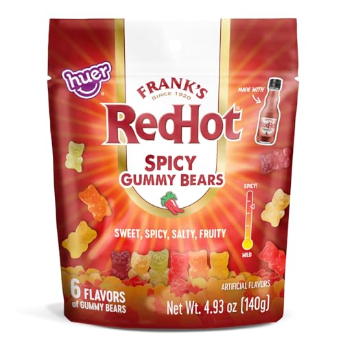 Two-pack HUER Frank’s RedHot gummies perfect for sharing.