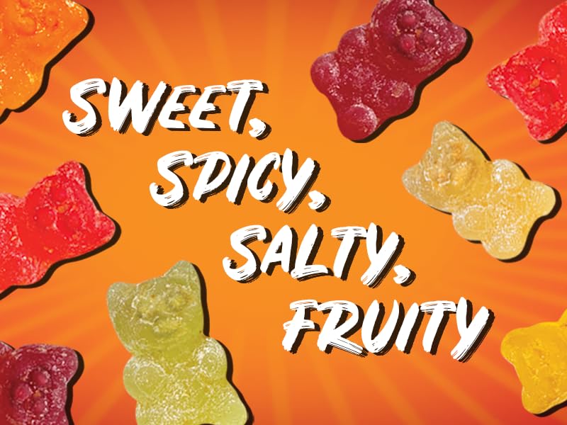 Bright packaging of HUER Frank’s RedHot gummy bears ideal for gifting or Easter.
