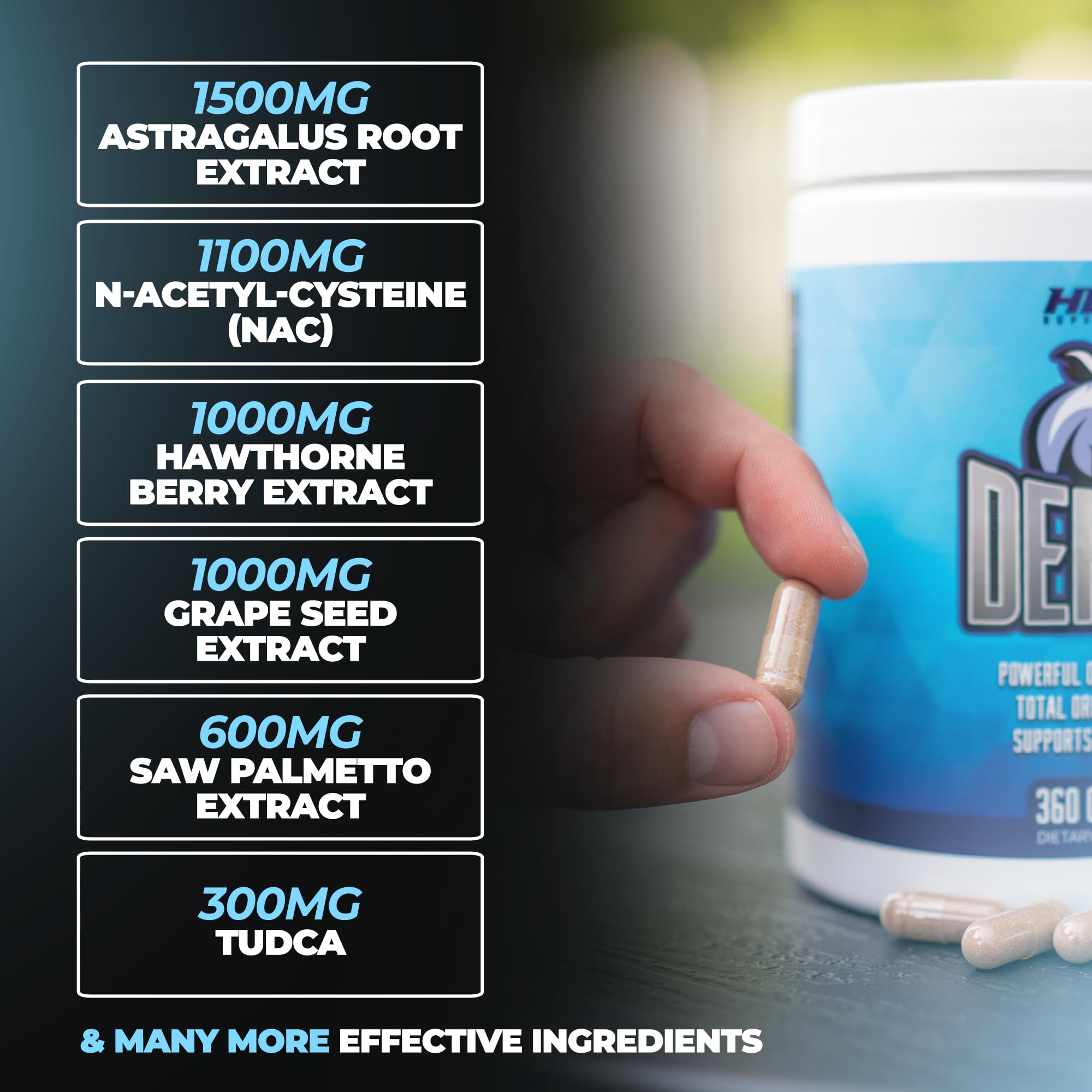 Defend Cycle Support ingredient icons featuring NAC and Milk Thistle